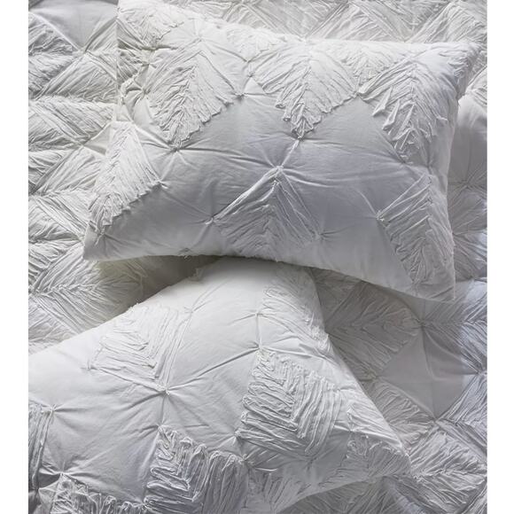 Anthropologie Sloane Applique Shams Set of 2 Standard NEW